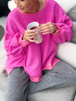 BESTSELLER SWEATER - PINK TEDDY SWEATER