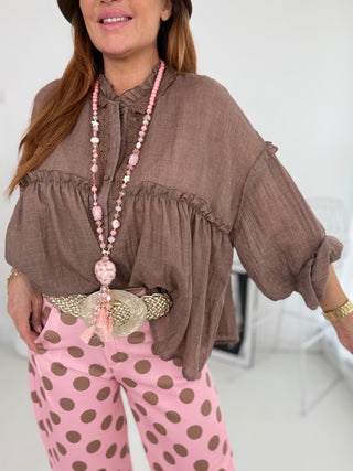 Blusa con volant a 2 scelte 2508392
