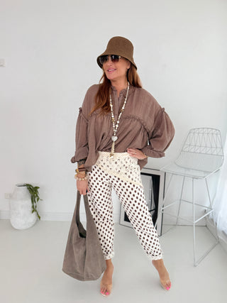 Blusa con volant a 2 scelte 2508392