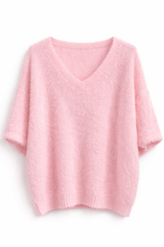 Alpaka Strickpullover in Rosa