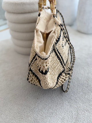 Ibiza Bast-Tasche in Beige