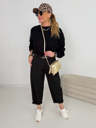 Strickpullover in Schwarz