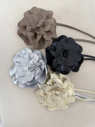 Leder Bindegürtel-schwarz-silber-taupe-levelone