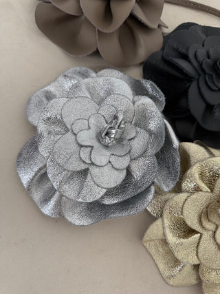 Leder Bindegürtel-schwarz-silber-taupe-levelone