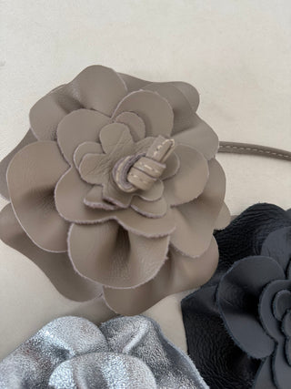 Leder Bindegürtel-schwarz-silber-taupe-levelone