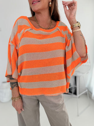 Strickpullover gestreift | Damen Einheistgröße 36-42 | Levelone