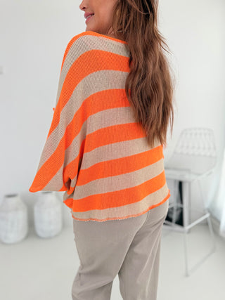 Strickpullover gestreift | Damen Einheistgröße 36-42 | Levelone