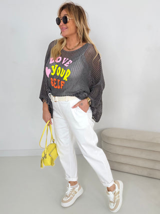 Stretchhose in Weiss