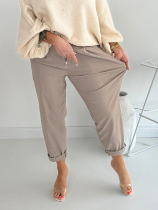 Stretchhose in Taupe für Damen in Einheitsgröße 36-42- Levelone GmbH & Co. KG