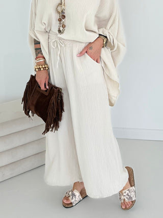 Musselin Sommerhose-beige-damen-einheitsgröße-levelone