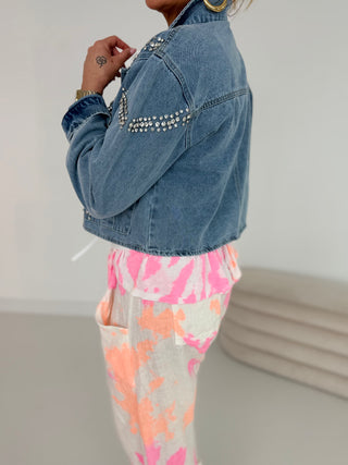 Jeansjacke mit Strass 2506104-06