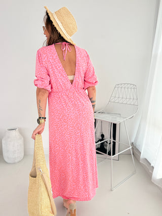 Sommer Leo Kleid in Pink-Flieder | Damen OS 36-42 | Levelone