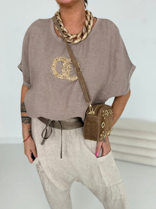 Leinen T- Shirt 2507091