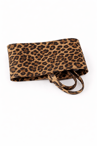 Leder Bindegürtel in Leo