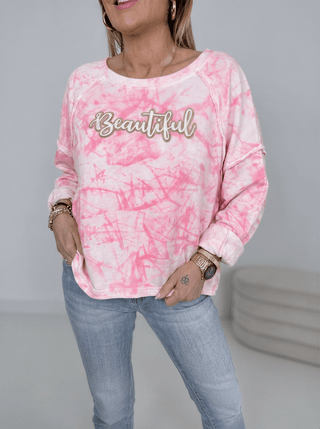 Sweater Weiß/Pink aus Baumwolle